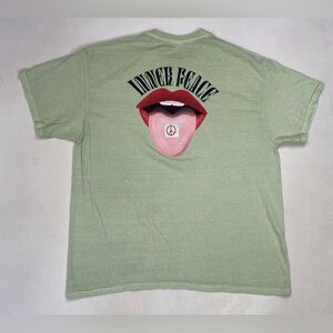 Inner Peace Graphic T-shirt Men Large Green Short Sleeve